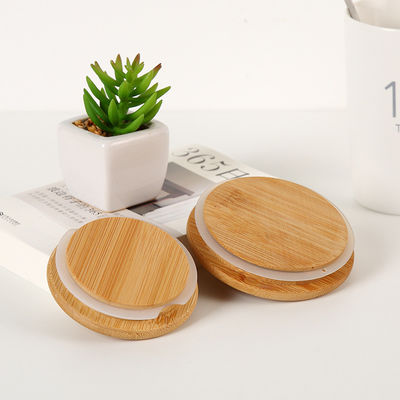 100% natürlicher Bambusdeckel für Glaskerzen, angepasstes Design und umweltfreundliche Materia