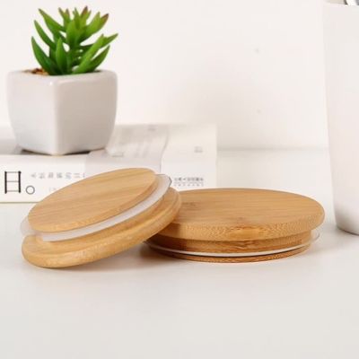 100% natürlicher Bambusdeckel für Glaskerzen, angepasstes Design und umweltfreundliche Materia