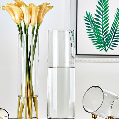 Zeitgenössischer Design Stil Elegante runde klare Glasvase für die Wohnkultur