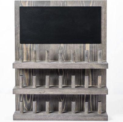 21 Peg Holzring Halter für Wandmontierte Vintage Grau Massivholz Schmuck Anzeige