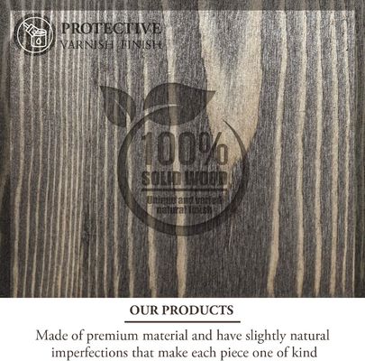 21 Peg Holzring Halter für Wandmontierte Vintage Grau Massivholz Schmuck Anzeige