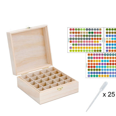 Anpassungsfähiger Mehrfachfachfach-Large ätherische Öle Lagerung Holzverpackungskiste mit Trennern