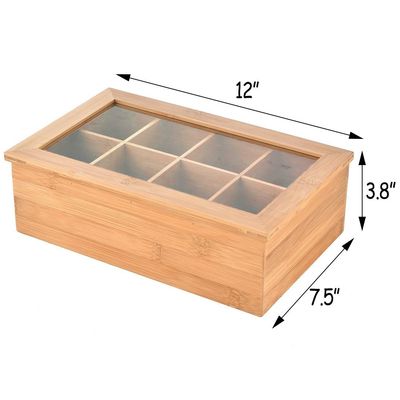 Industrie-Spielzeug Custom Print Bambus Holztee Verpackung mit Glasoberfläche unfertig