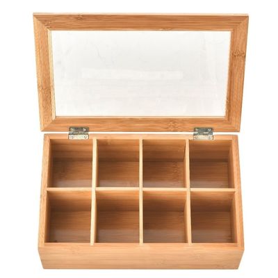 Industrie-Spielzeug Custom Print Bambus Holztee Verpackung mit Glasoberfläche unfertig