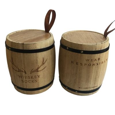 Natürliche Holzfässer Handwerk Dekoration mit kundenspezifischem Logo akzeptabel und Geschenk