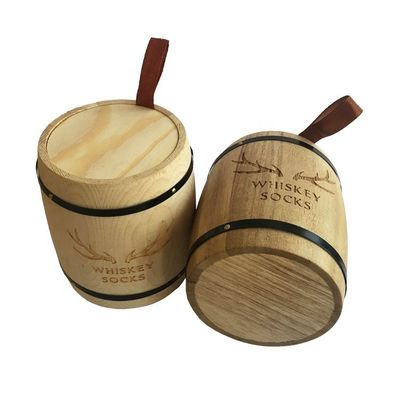 Natürliche Holzfässer Handwerk Dekoration mit kundenspezifischem Logo akzeptabel und Geschenk