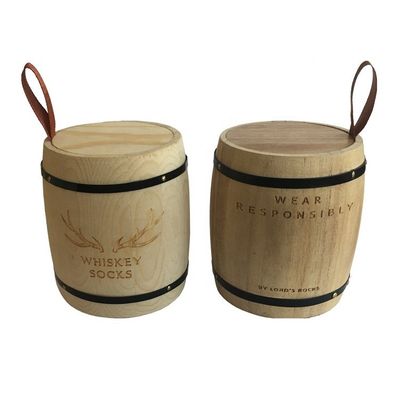 Natürliche Holzfässer Handwerk Dekoration mit kundenspezifischem Logo akzeptabel und Geschenk