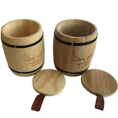 Natürliche Holzfässer Handwerk Dekoration mit kundenspezifischem Logo akzeptabel und Geschenk