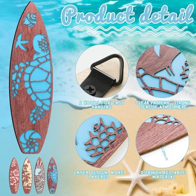 Sommer Hawaiian Tropische Surfbretter Dekor für die Wand auf Wunsch Party Strandkunst