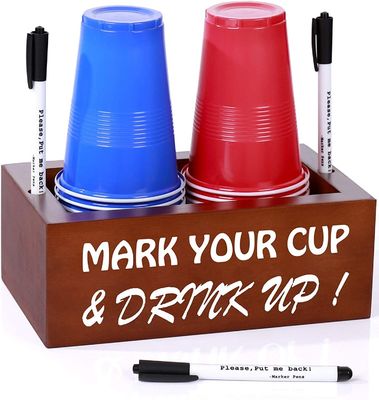 Doppel-Weiß Kiefer-Solo Einweg-Taschenhalter für rustikales Party-Versorgung