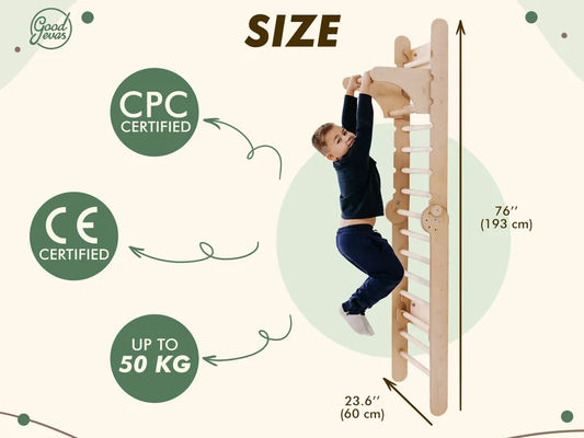 Montessori Kletterer Kleinkinder Spielplatz mit individuellem Logo und Kinderspielzeug
