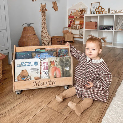 Montessori-Buchregal Haushaltsmöbel Personalisiertes Kinderbuchregal Kinderbuchregal