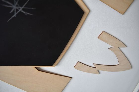 All-Season Kleinkind Montessori Rakete Holz Kreide Brett mit Sternen im modernen Design