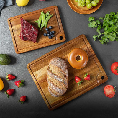 Moderner Käufer Akazienholz Küchenkäse-Schnittbrett mit Saft-Rohr