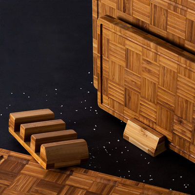 All-Season-Bamboo-Hackbretter-Set aus 3 Stücken mit Saft-Groove und Seidenbildschirmdruck