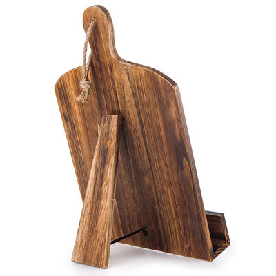 Weißgewaschene Schnittplatte Holz-Kochbuch-Standhalter mit Kickstand