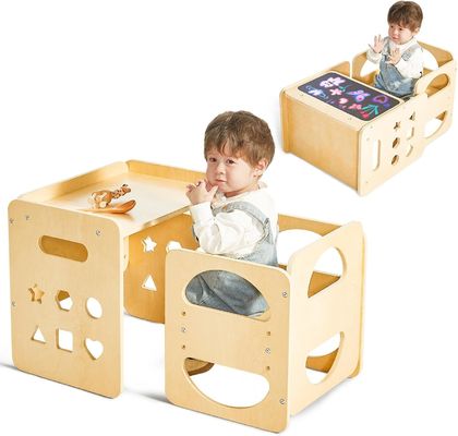 Holz 1-3 Jahre Alte Kinder Einstellbare Höhe Stuhl Schritt Hocker für Wohnzimmer