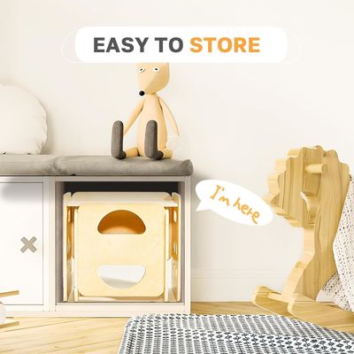 Holz 1-3 Jahre Alte Kinder Einstellbare Höhe Stuhl Schritt Hocker für Wohnzimmer