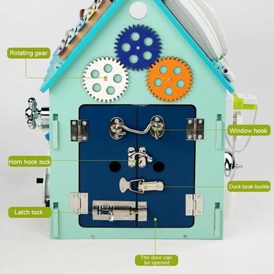Montessori Holzspielzeug Haus Puzzle Multifunktionales Schatzkasten lackiert