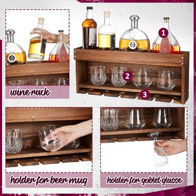 Moderne und schicke Wein-Display-Lagerhalter mit Flaschen-Stemware-Glashalter