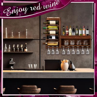 Moderne und schicke Wein-Display-Lagerhalter mit Flaschen-Stemware-Glashalter