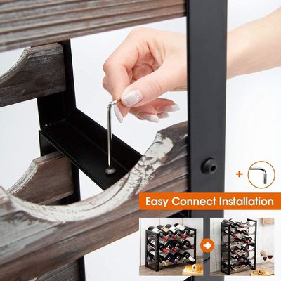 Funktionale Gestaltung Multifunktionales Holz-Weinregal-Schreibtisch für Flaschen