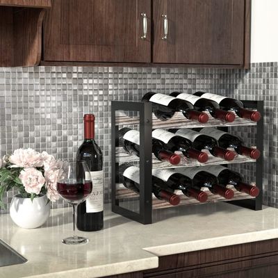 Funktionale Gestaltung Multifunktionales Holz-Weinregal-Schreibtisch für Flaschen