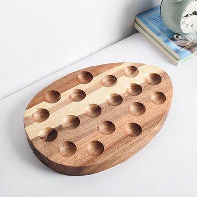 Siebenschirm-Eierdruckwerkzeuge Holz-Eierfach für Küche und Kühlschrank