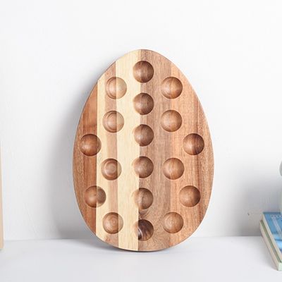 Siebenschirm-Eierdruckwerkzeuge Holz-Eierfach für Küche und Kühlschrank