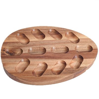 Siebenschirm-Eierdruckwerkzeuge Holz-Eierfach für Küche und Kühlschrank