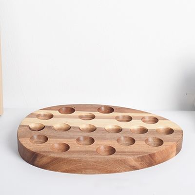 Siebenschirm-Eierdruckwerkzeuge Holz-Eierfach für Küche und Kühlschrank