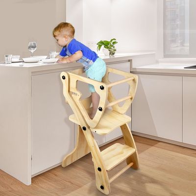 Modernes Design Holz höhenverstellbarer Helfer Turm für Kleinkinder Lernen und Kochen