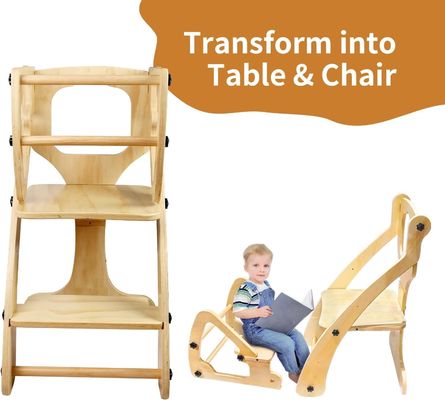 Modernes Design Holz höhenverstellbarer Helfer Turm für Kleinkinder Lernen und Kochen