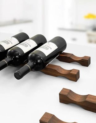 Tischflaschenregal für Wein Holz-Wein-Display-Regal für Platz-Sparorganisation