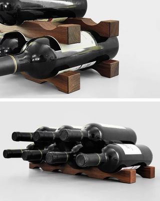 Tischflaschenregal für Wein Holz-Wein-Display-Regal für Platz-Sparorganisation
