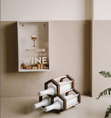 Funktionssparende Fläche 202404 Holz-Honeyball-Weinhalter Stehendes Weinflaschenregal