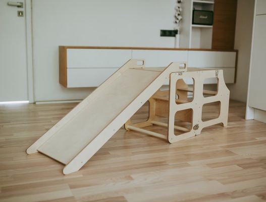 Postverpackung Wohnzimmer Küche Turm 3in1 Klappsteiger Stuhl Schreibtisch Rutsche für Kinder
