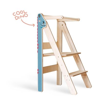 Klappbarer Stuhl für das Lernen von Schritten in Standardgröße oder nach Maß Montessori-Möbel Helfer Turm