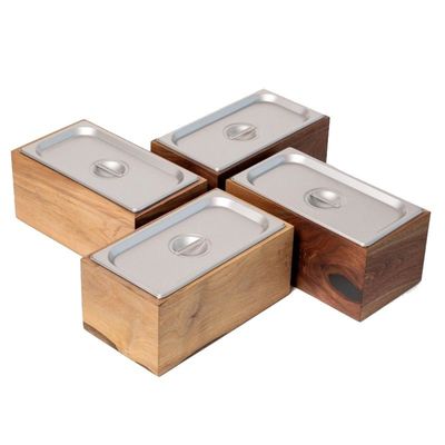 Neueste Holz-Stahl-Schreibtisch Isolierten Kompostbehälter für Küchen Lebensmittelmüll Recycling