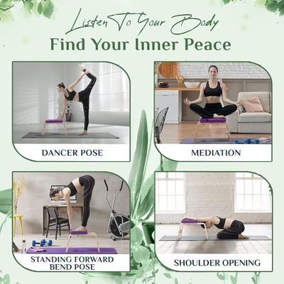 Postverpackung Y Holz-Yoga-Kopfhalter für die Kernstärkung bei Yoga-Übungen