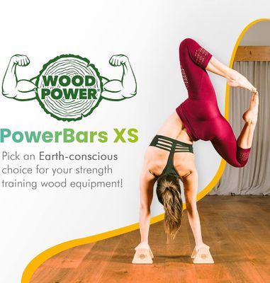 Holzparallettes Schub-Up-Bars PowerBars für Indoor-Fitness Langlebiger Handstand Trainer