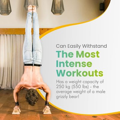 Holzparallettes Schub-Up-Bars PowerBars für Indoor-Fitness Langlebiger Handstand Trainer