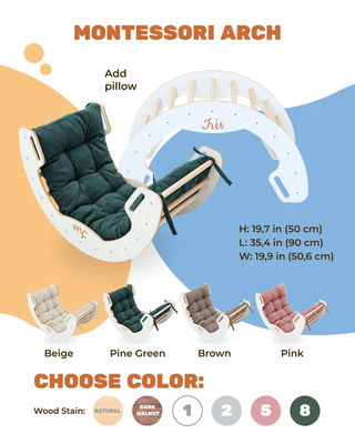 Postverpackung Y Spielzimmer Fitnessstudio Kletterer Naturholz Klettern Bogen für Kinder Lernspielzeug