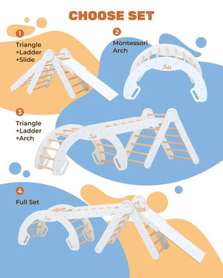 Postverpackung Y Spielzimmer Fitnessstudio Kletterer Naturholz Klettern Bogen für Kinder Lernspielzeug