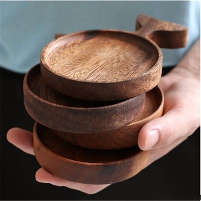 Minimalistischer Stil Acacia Walnuss Buche Holz-Coaster für Kaffeetasse von Custom Design