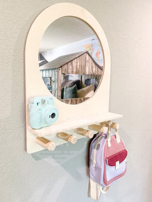 Montessori-Regal Kleinkind-Spiegel für Kinder Eingang und Selbstpflege im Hotel Haus Badezimmer