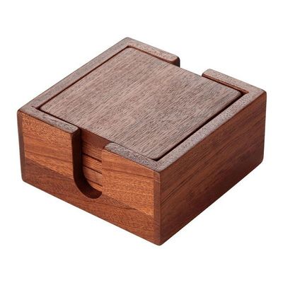 All-Season Square Shape Sapele Holz-Coaster für Trink Tasse Tee individuell