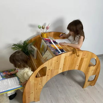 Weihnachtsgeschenke Umweltfreundliche Montessori-Bücherregal für 202406 Kinder Holztischstuhl