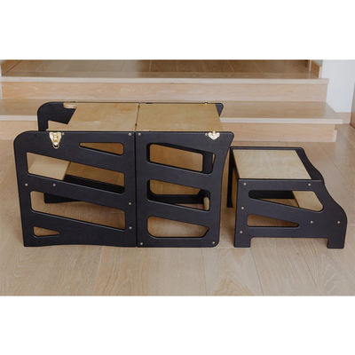 All-Season Foldable Kids Küchenturm Modernes Design mit 3in1 Helper Turm und Rutsche
