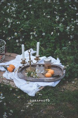 Metallgehandelte Holz-Serviertray für Tee und Freizeit